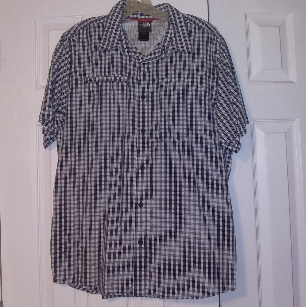 Mens North Face Plaid Button Down